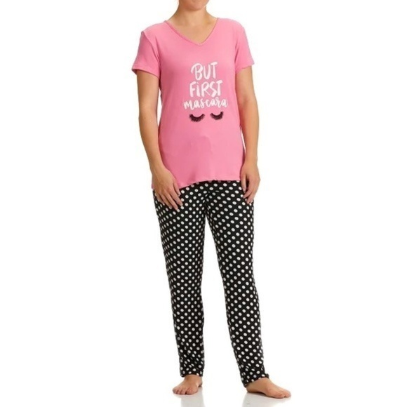 YMI Other - Pink Polka Dot Sleepwear Loungewear Set
